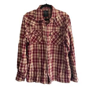 DUCKS UNLIMITED CANADA Flannel Plaid Button Down Shirt S